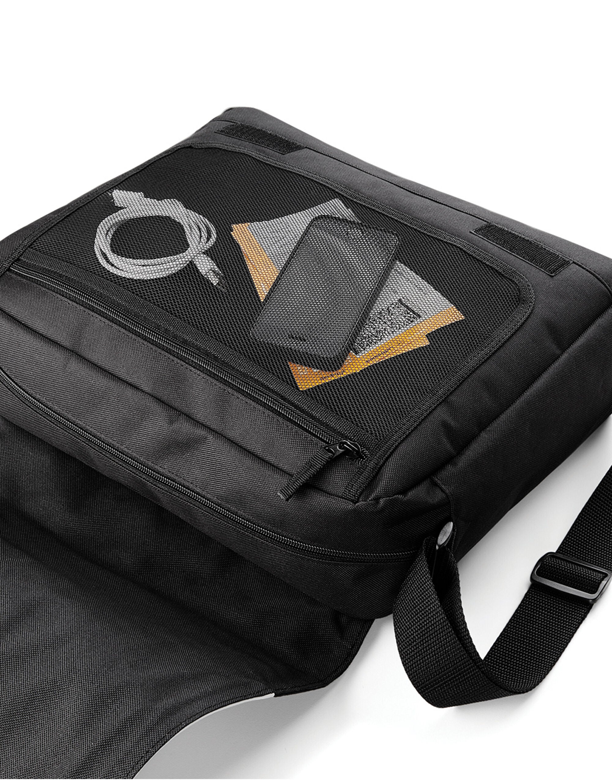 A blank Bagbase Sublimation Messenger Bag, laid flat to display the full printable area on the front flap.