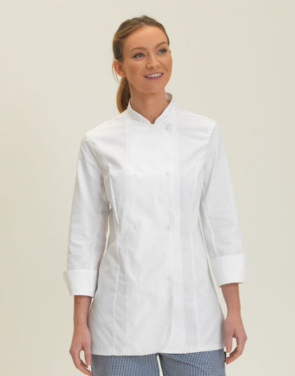 Dennys Ladies' Long Sleeve Fitted Chef'S Jacket