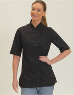 Dennys Ladies' Short Sleeve Fitted Chef'S Jacket
