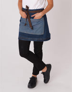 Dennys Washed Denim Contrast Waist Apron - thumbnail 2
