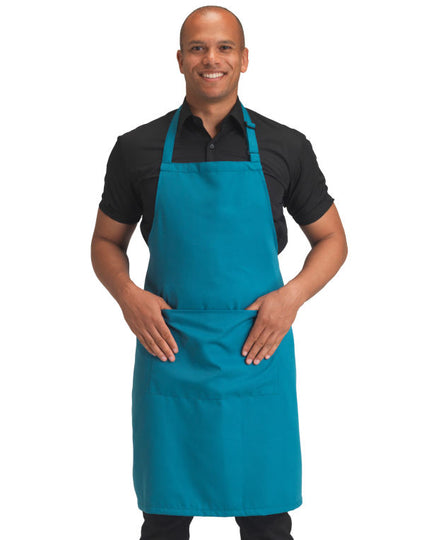 Dennys Recycled Bib Apron With Pocket - Bottle Green