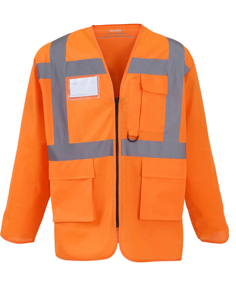 Yoko Hi-Vis Executive Long Sleeve Waistcoat
