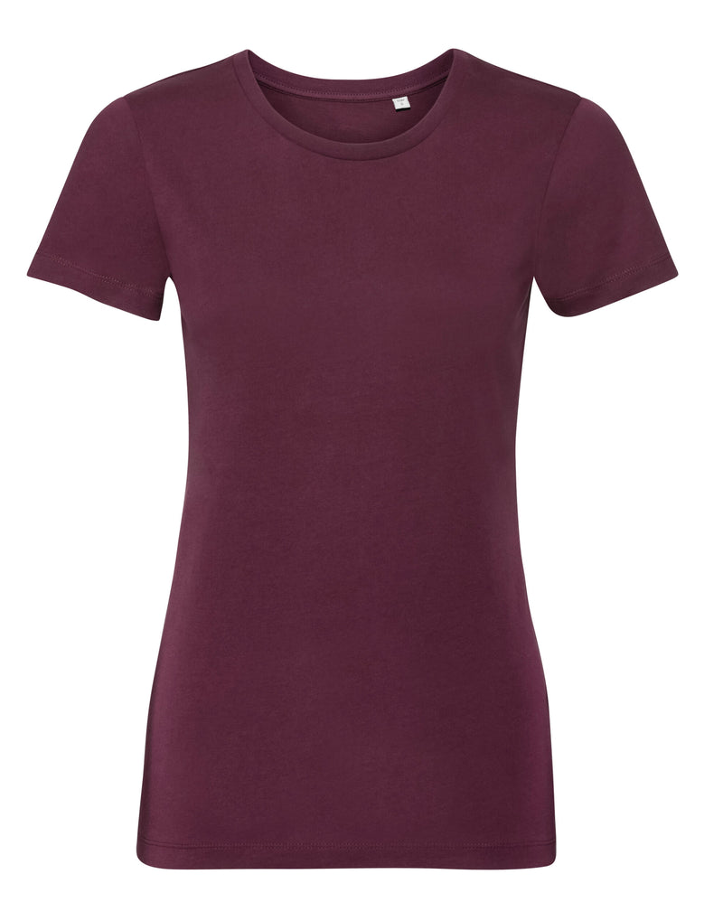 Russell Pure Organic Ladies' T - Burgundy