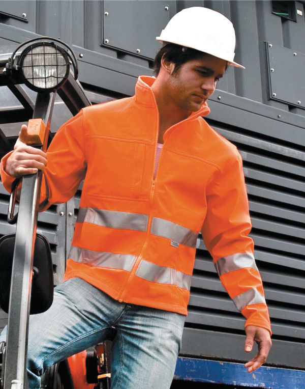Result Safeguard Hi-Vis Soft Shell Jacket - Hi Vis Orange