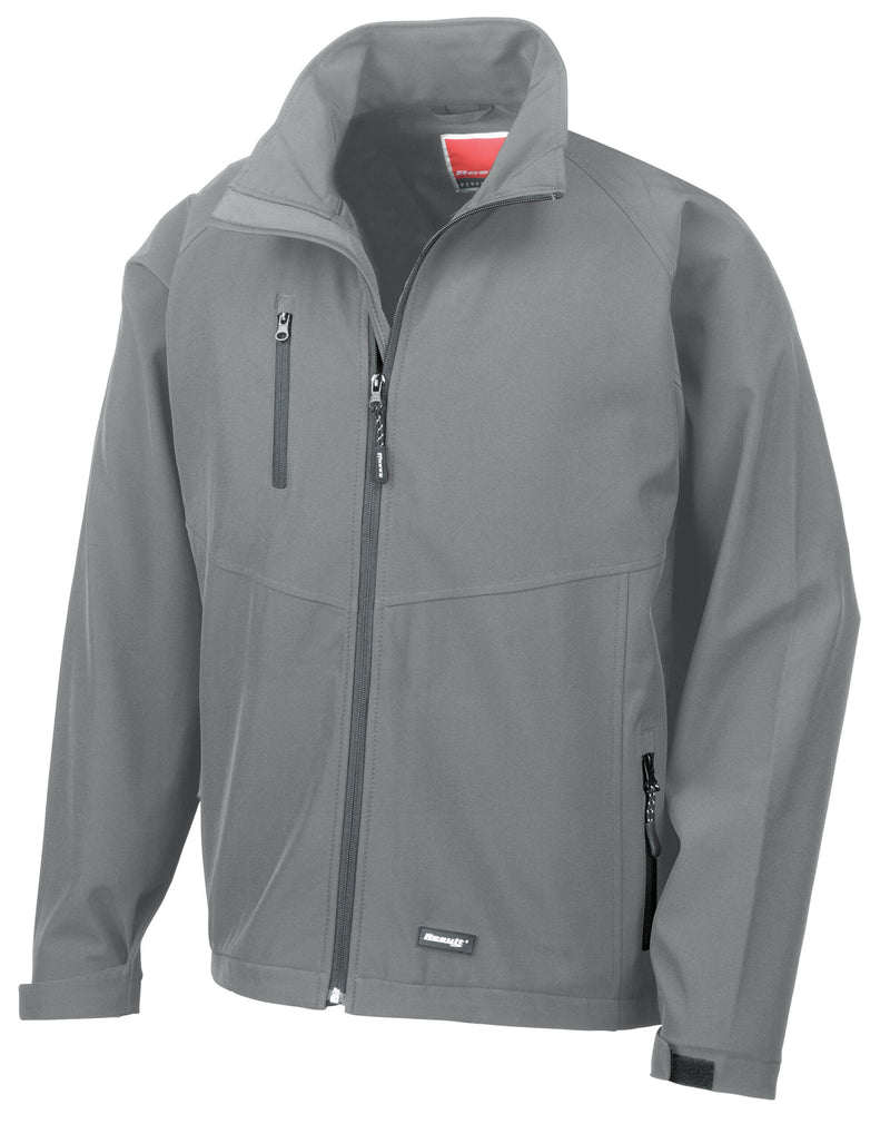 Result Men'S Base Layer Softshell Jacket - Silver Grey