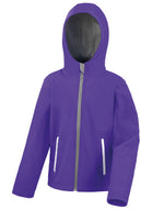 Result Core Junior Tx Performance Hooded Softshell - Purple/Grey