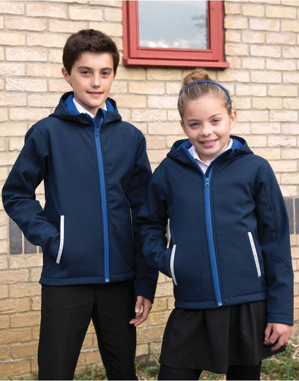 Result Core Junior Tx Performance Hooded Softshell - Black/ Grey