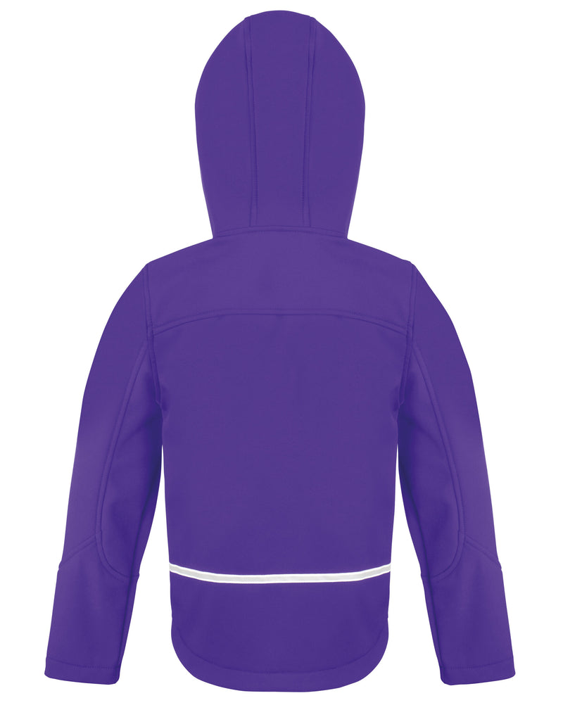 Result Core Junior Tx Performance Hooded Softshell - Purple/Grey