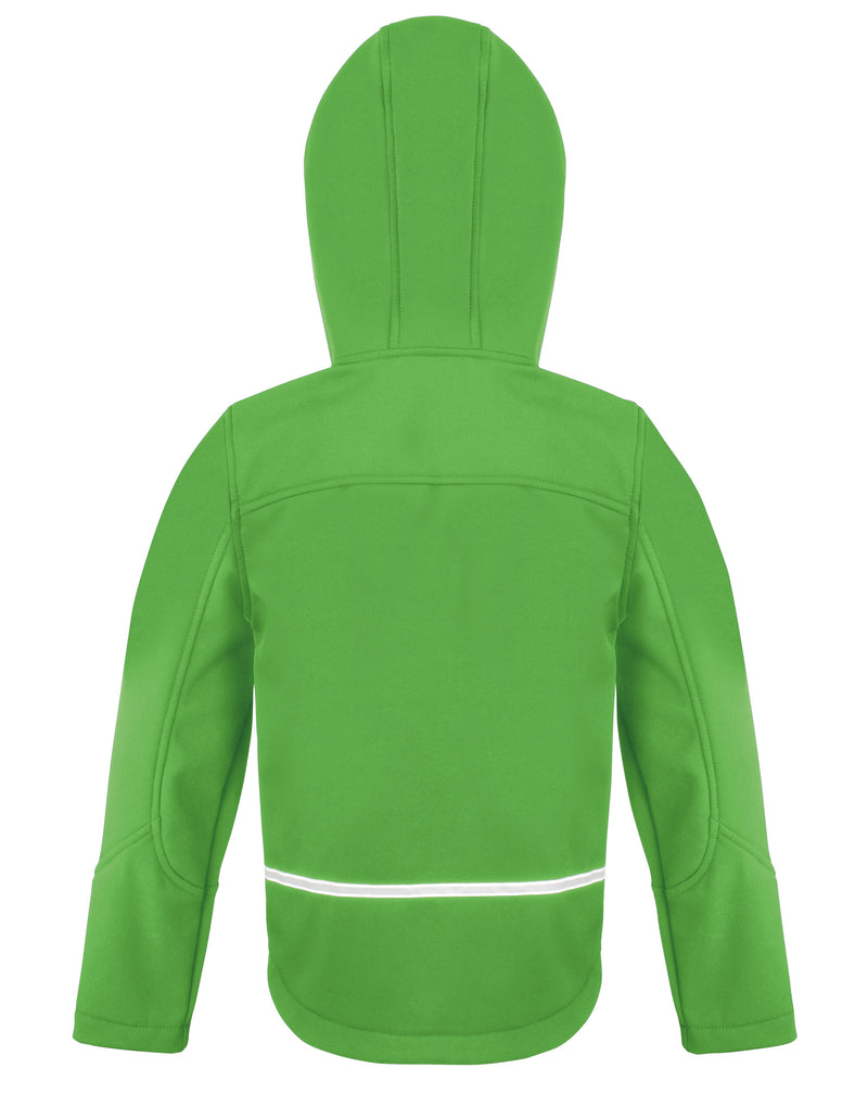 Result Core Junior Tx Performance Hooded Softshell - Vivid Green/Black