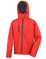 Result Core Men'S Recycled Hooded Softshell - Red/Black