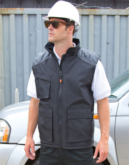 Work-Guard by Result Vostex Bodywarmer - Black