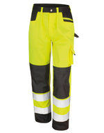 Result Safeguard Safety Cargo Trousers - Hi-Vis Yellow