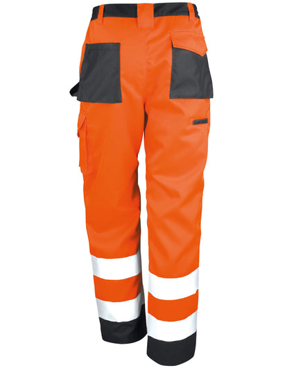 Result Safeguard Safety Cargo Trousers - Hi Vis Orange