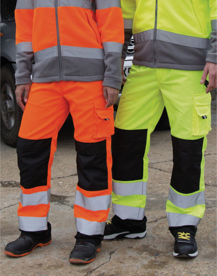 Result Safeguard Safety Cargo Trousers - Hi Vis Orange