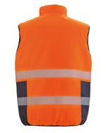 Result Safeguard Reversible Soft Padded Safety Gilet - Fluorescent Orange/Navy