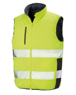 Result Safeguard Reversible Soft Padded Safety Gilet - Fluorescent Yellow/Navy