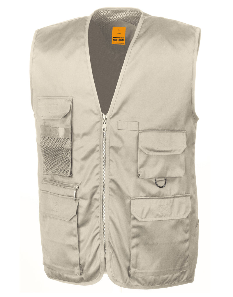 Work-Guard by Result Safari Waistcoat - Camel