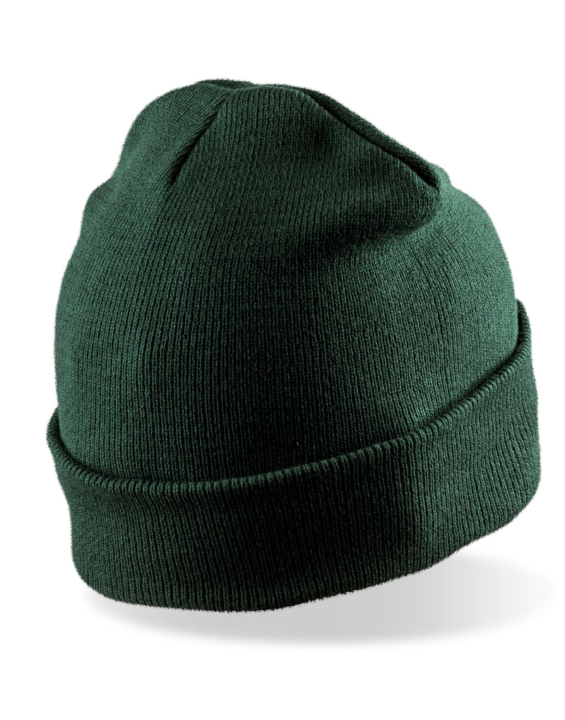 Result Winter Essentials Double Knit Printers Beanie - Bottle Green