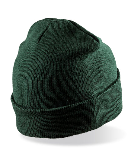 Result Winter Essentials Double Knit Printers Beanie - Bottle Green