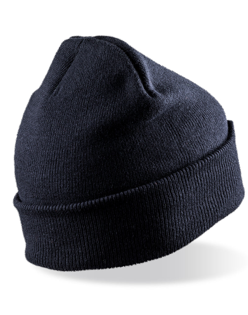 Result Winter Essentials Double Knit Printers Beanie - Navy