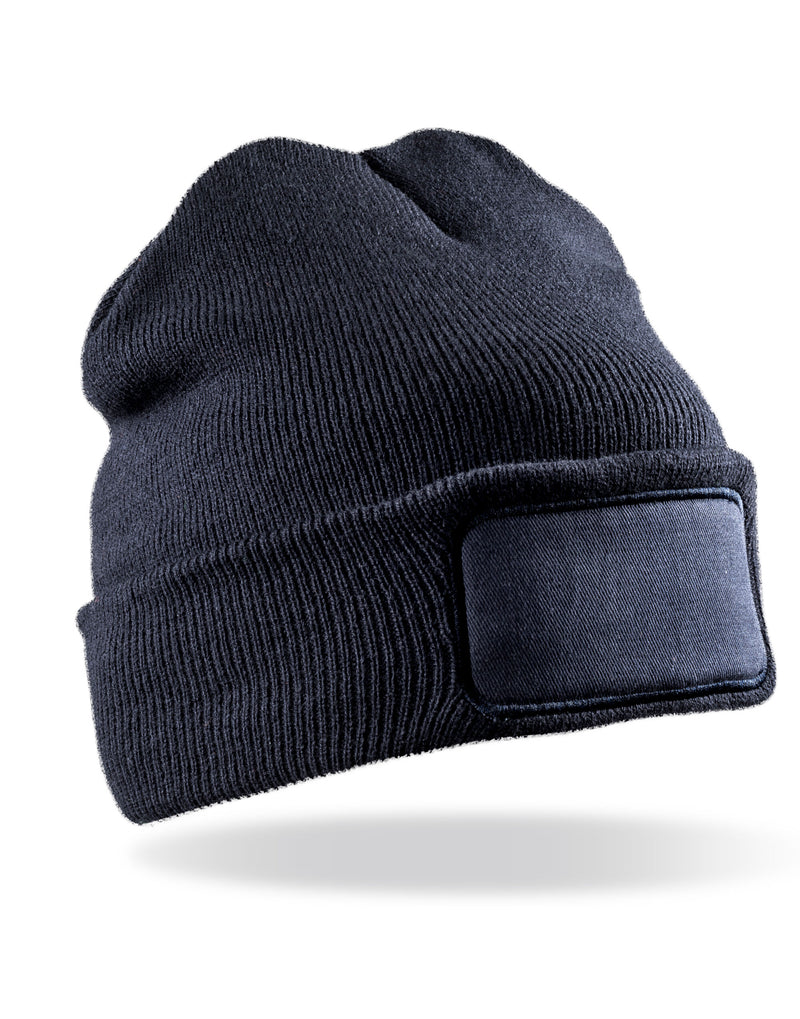 Result Winter Essentials Double Knit Printers Beanie - Navy