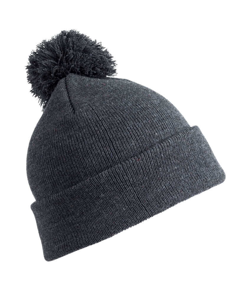Result Winter Essentials Junior Pom Pom Beanie - Grey