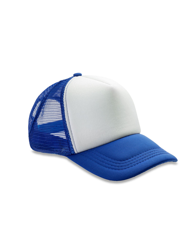 Result Headwear Detroit 1/2 Mesh Truckers Cap - Royal Blue/White