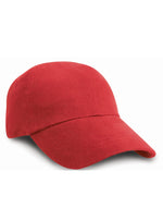 Result Headwear Low Profile Brushed Cotton Cap - Red