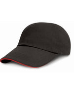 Result Headwear Low Profile Heavy Brushed Cotton Cap With Sandwich Peak - thumbnail 3