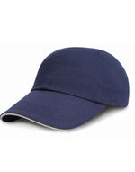 Result Headwear Low Profile Heavy Brushed Cotton Cap With Sandwich Peak - thumbnail 2