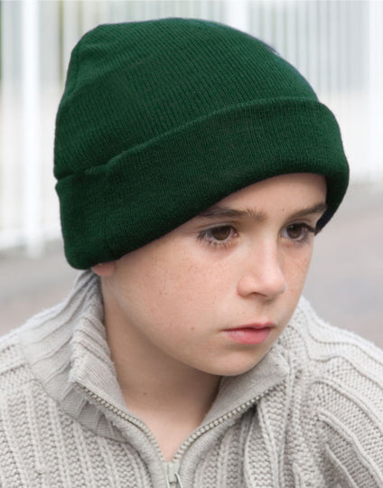 Result Winter Essentials Junior Woolly Ski Hat - Bottle Green