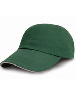 Result Headwear Brushed Cotton Printers/Embroiderers Cap - Forest/Putty