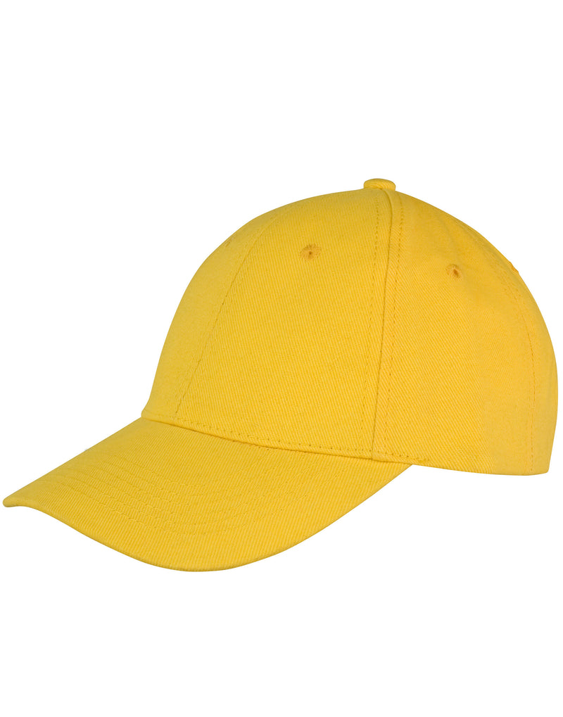 Result Core Memphis 6 Panel Brushed Cotton Low Profile Cap - Yellow