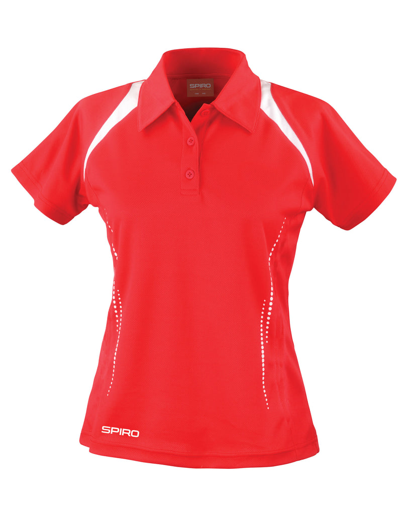 Spiro Ladies'  Team Spirit Polo Shirt - Red/White