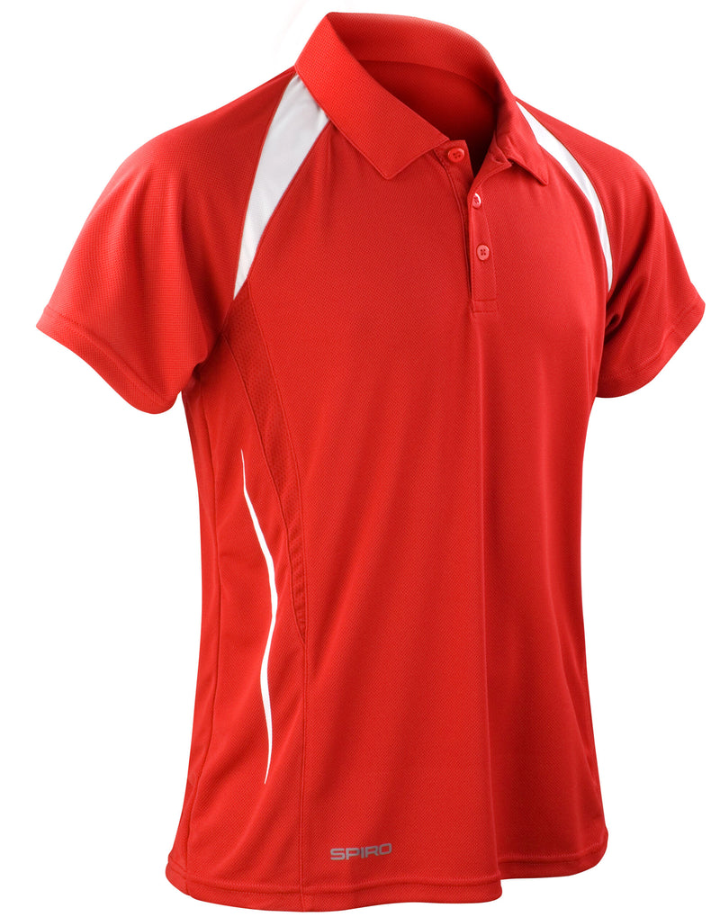 Spiro Men'S Team Spirit Polo Shirt - Red/White
