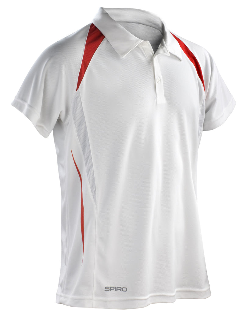 Spiro Men'S Team Spirit Polo Shirt - White/Red
