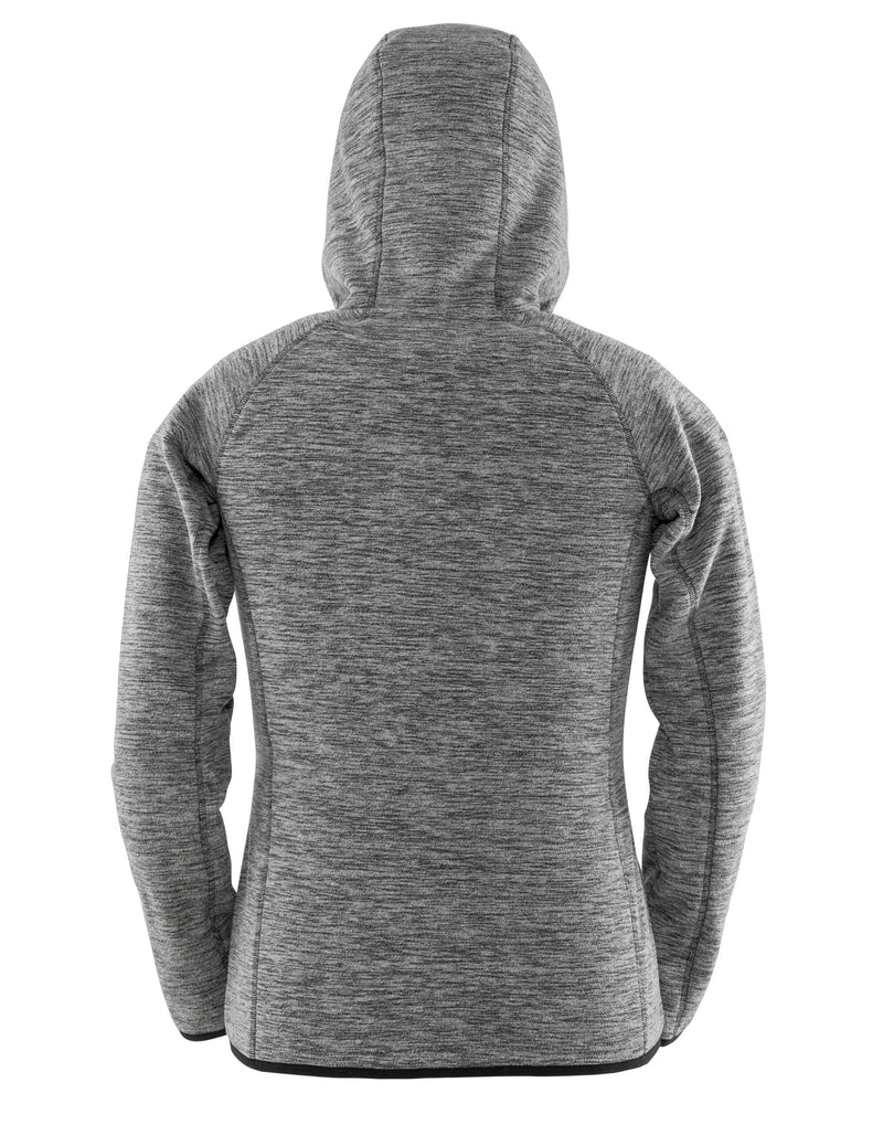 Spiro Fitness Women'S Microfleece Hoodie - Grey/Black