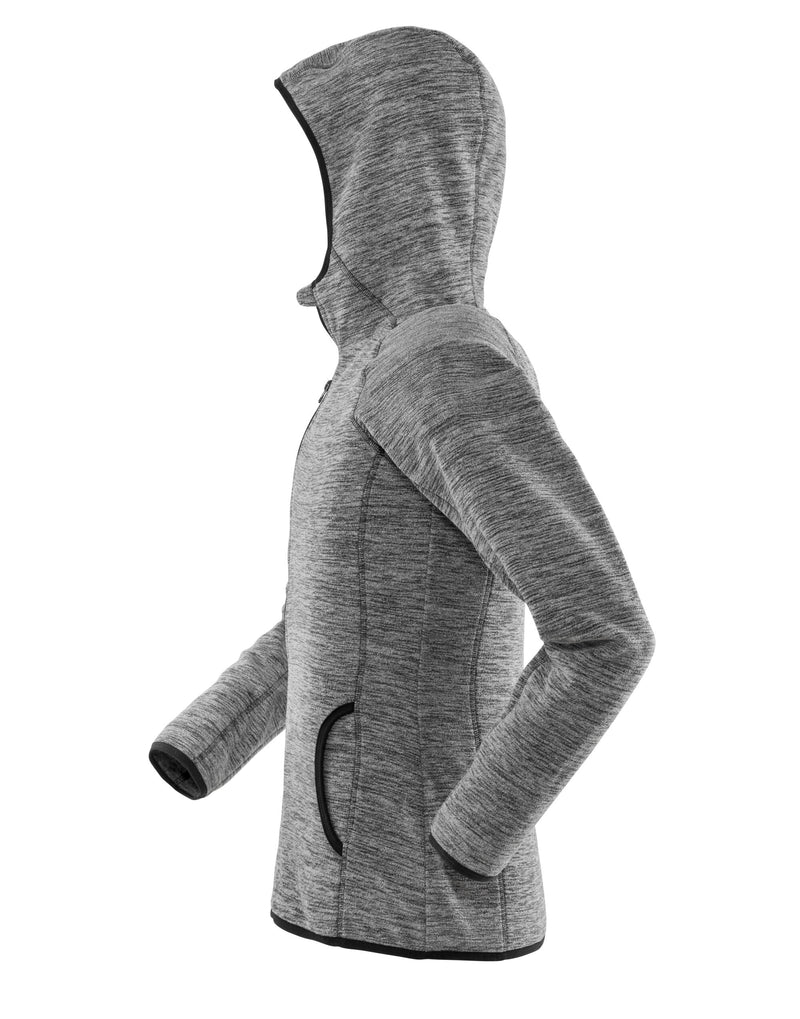 Spiro Fitness Women'S Microfleece Hoodie - Grey/Black