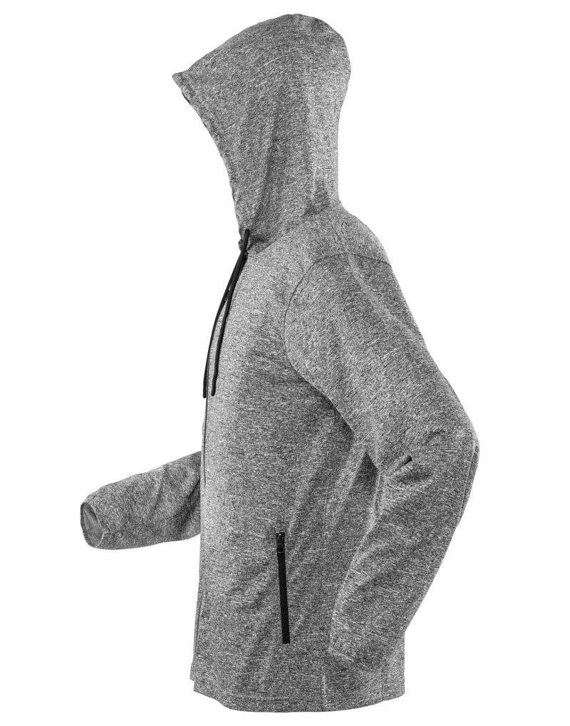 Spiro Fitness Women'S Hooded Tee-Jacket - Grey/Black