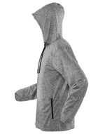 Spiro Fitness Women'S Hooded Tee-Jacket - Grey/Black