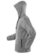 Spiro Fitness Men'S Hooded Tee-Jacket - Grey/Black