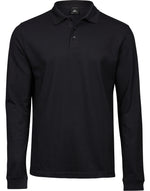 Tee Jays Men's Luxury Long Sleeve Stretch Polo - thumbnail 2