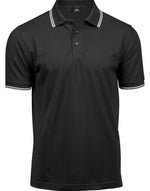 Tee Jays Men's Luxury Stripe Stretch Polo - thumbnail 1