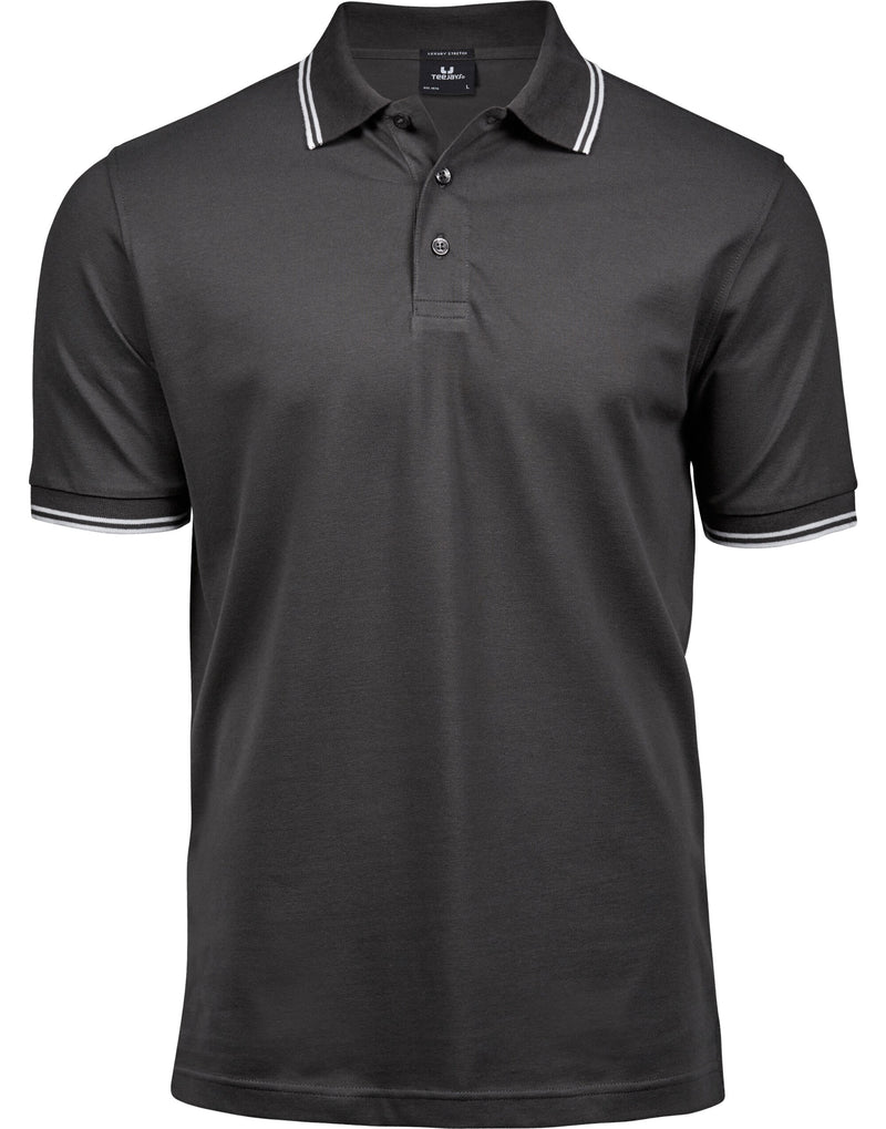 Tee Jays Men's Luxury Stripe Stretch Polo