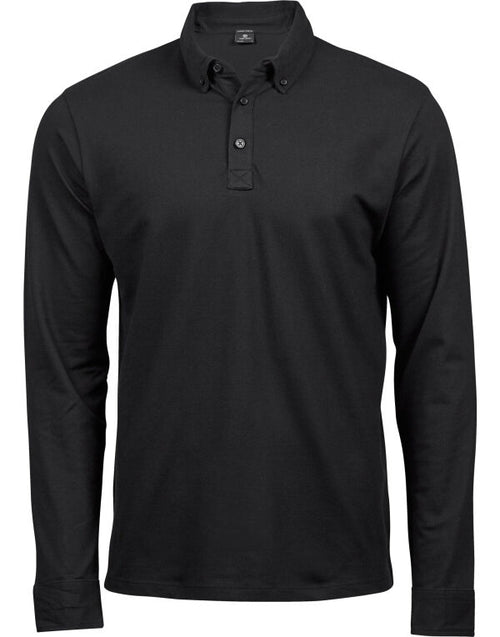 Tee Jays Men's Fashion Long Sleeve Luxury Stretch Polo