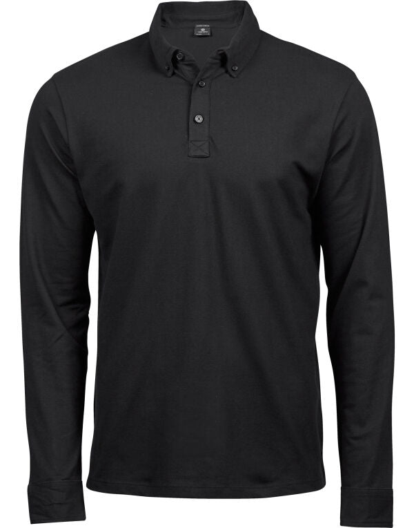 Tee Jays Men's Fashion Long Sleeve Luxury Stretch Polo