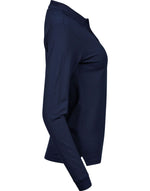 Tee Jays Ladies' Luxury Long Sleeve Stretch Polo - thumbnail 5