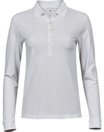 Tee Jays Ladies' Luxury Long Sleeve Stretch Polo - thumbnail 6