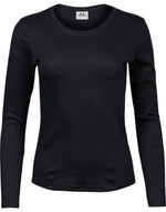 Tee Jays Ladies' Long Sleeve Interlock Tee - thumbnail 1