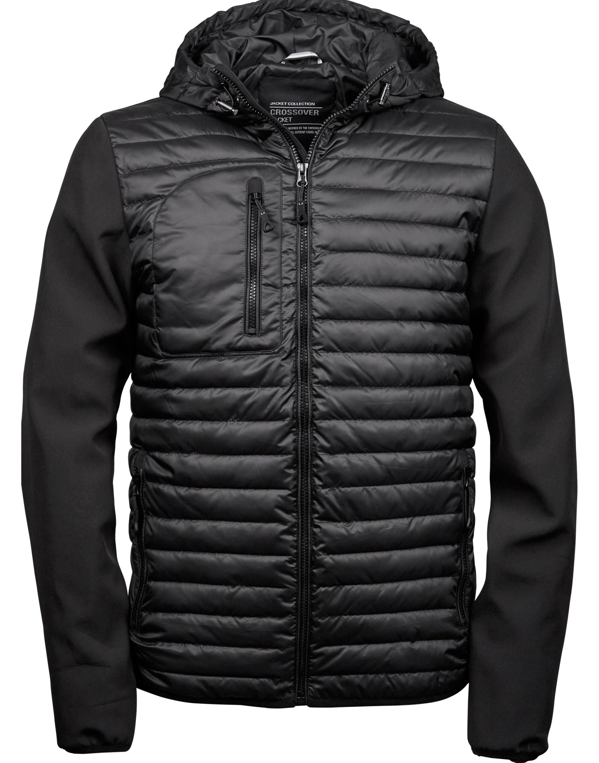 Tee Jays Men's Hooded Crossover Jacket